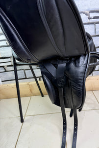 17 1/2” Medium Heritage Yin-Yang Dressage Saddle - Black