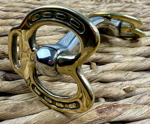 Horseshoe Cheek Stallion Show Bit -4”-5 1/2”