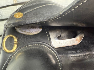 17 1/2” Wide Stride Free Elite Dressage Saddle - Black