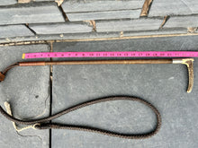 Load image into Gallery viewer, Gents Vintage Braided Hunt Whip with Thong