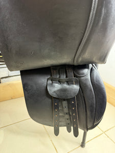 17 1/2” Wide-XW Jeffries Falcon English Event GP Saddle - Black