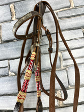 Load image into Gallery viewer, S/H Complete Beaded Decorative Western Headstall/Bridle - Brown - Full