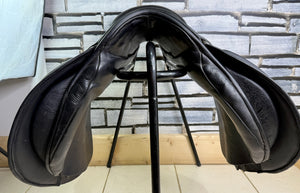 17 1/2” XW Silhouette Cob WH/VSD/GP Saddle - Black