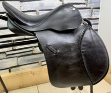 Load image into Gallery viewer, 12 1/2” Wide English Tiny Pony GP Saddle - Black - Child’s First Saddle
