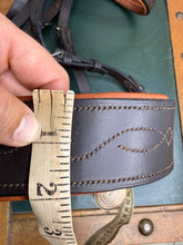 Load image into Gallery viewer, Stitched Padded Hunter Snaffle Bridle - Brown/Tan -Cob Size- Jerome - English Leather