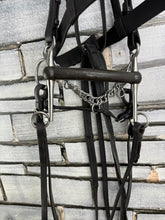 Load image into Gallery viewer, S/H English Hunter Complete Pelham Bridle - Black - Full