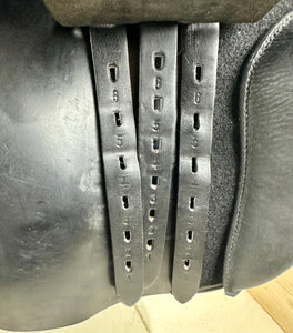 16 1/2” XXW Harry Dabbs Cob WH Saddle - Black