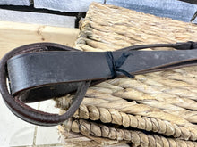 Load image into Gallery viewer, S/H English Leather Running Martingale - Brown/Silver - Cob