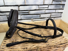 Load image into Gallery viewer, S/H English Sabre Flash Bridle - Brown/Brass - Full
