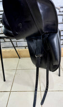 Load image into Gallery viewer, 17 1/2” Wide Ideal Suzannah Dressage Saddle - Black - Suede Seat &amp; Knees