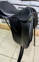 Load image into Gallery viewer, 17 1/2” MW-Wide Ideal Jessica Dressage Saddle - Black - Flocked