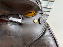 Load image into Gallery viewer, 17” Wide GFS English GP/Jump Saddle - Brown - Square Cantle