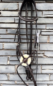 NEW Rhinegold Luxe Soft Padded Anatomic Grackle Bridle-Full-Brown