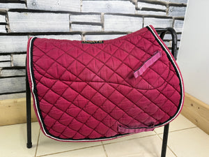 S/H Rambo Non-Slip Grip Saddlepad - Cob - Wine