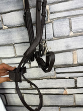 Load image into Gallery viewer, S/H Anatomic Padded Bridle with Sliding Noseband - Brown - Full