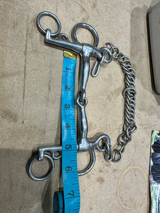 S/h 4 1/2” Jointed Pelham Bit With Curb Chain