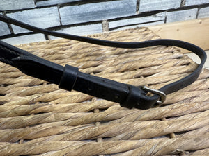 S/H Elasticated Mexican Grackle Noseband - Black - Cob