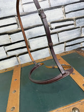 Load image into Gallery viewer, Jeffries?! Raised Cavesson Noseband - 3/4” - Brown - Cob - Traditional English Leather