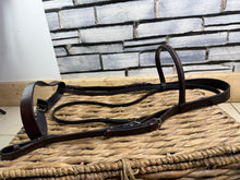 Load image into Gallery viewer, S/H English Hunter Snaffle Bridle - Burgundy Brown - Full