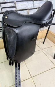 17” Wide Holistic Saddlery Monoflap Dressage Saddle - Black