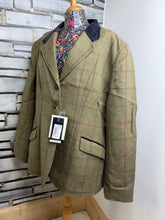 Load image into Gallery viewer, Equetech Launton Deluxe Ladies Tweed Riding Show Jacket -Green- Size 50/XXL/UK 20-22