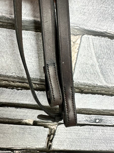 S/H English Flash Bridle & Rubber Reins - Brown - Full