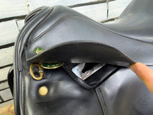 Load image into Gallery viewer, 17 1/2” Wide-XW Ideal Suzannah Dressage Saddle - Black - Excellent Condition - Big Blocks
