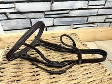 Load image into Gallery viewer, S/H Stubben Cavesson Bridle with Plaited Brow - Brown - Cob