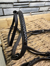 Load image into Gallery viewer, S/H Lemetex Flash Plaited Nose Bridle - Brown - Full
