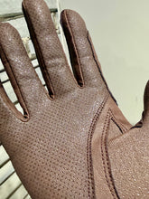 Load image into Gallery viewer, Plain Show Gloves - Technical Leather Look Fabric - Brown/Black - Showing/Working Hunter/Competition