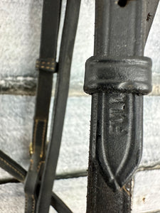 S/H In-hand Heritage Showing Bridle - Black/Brass - Full