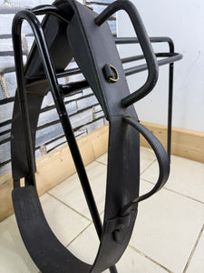 S/H Leather Vaulting Roller - Full - Black/Brass
