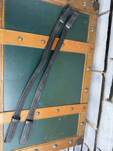 Load image into Gallery viewer, 24” Teens/Childs Hide Wrapped Stirrup Leathers/Dressage Webbers - Black