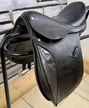 Load image into Gallery viewer, 12 1/2” Wide English Tiny Pony GP Saddle - Black - Child’s First Saddle
