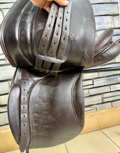 17” Wide Jeffries Stamford WH Saddle - Brown