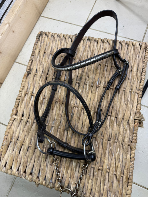 S/H In-hand Show Bridle-Clinchered Brow & Coupling-Cob