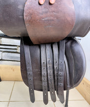 Load image into Gallery viewer, 17” Wide Barnsby Pony Club GP Saddle - Brown