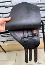 Load image into Gallery viewer, 14 1/2” MW Bart J Snowball English Tiny Pony Show Saddle - Brown