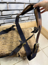 Load image into Gallery viewer, S/H English Leather &amp; Web Paddock Roller -Navy/Brown- Full