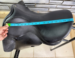 17” Wide Holistic Saddlery Monoflap Dressage Saddle - Black