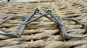 5” Double Twisted Wire ‘W’ Mouth Dee Snaffle Bit