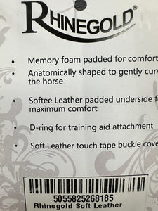 Rhinegold Memory Foam Padded Leather Dressage/Event Girth
