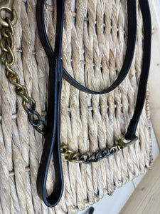 S/H English In-hand Showing Lead - Brown with Brass Chain