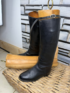 Vintage Moss Bros Size 6 1/2 Showing/Hunting Leather Boots