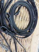 Load image into Gallery viewer, S/H Full Size Double Bridle Set -Slip Head, Bits &amp; Reins- Brown