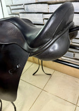 Load image into Gallery viewer, 16 1/2” XXW Ideal Suzannah Dressage Saddle -Black- Giant Blocks - Mega Wide!