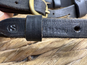 S/H In hand Flat Showing Bridle -Black/Brass- Mini Shetland
