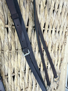 S/H English Leather Running Martingale - Brown - Cob