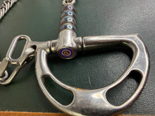 Load image into Gallery viewer, 5 1/4” Trust Blue Cherry Roller Jointed Kimblewick Bit - Anti Lean