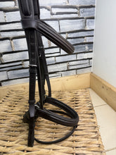 Load image into Gallery viewer, S/H Jeffries Padded Comfort Flash Bridle -Brown- Full